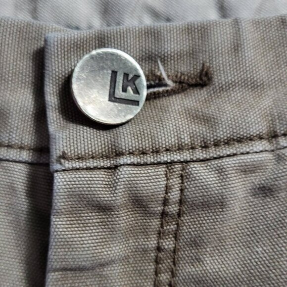 Haggar LK Life Khaki 34x34 Flat Front Relaxed Straight Chino Pants Beige - Picture 3 of 11